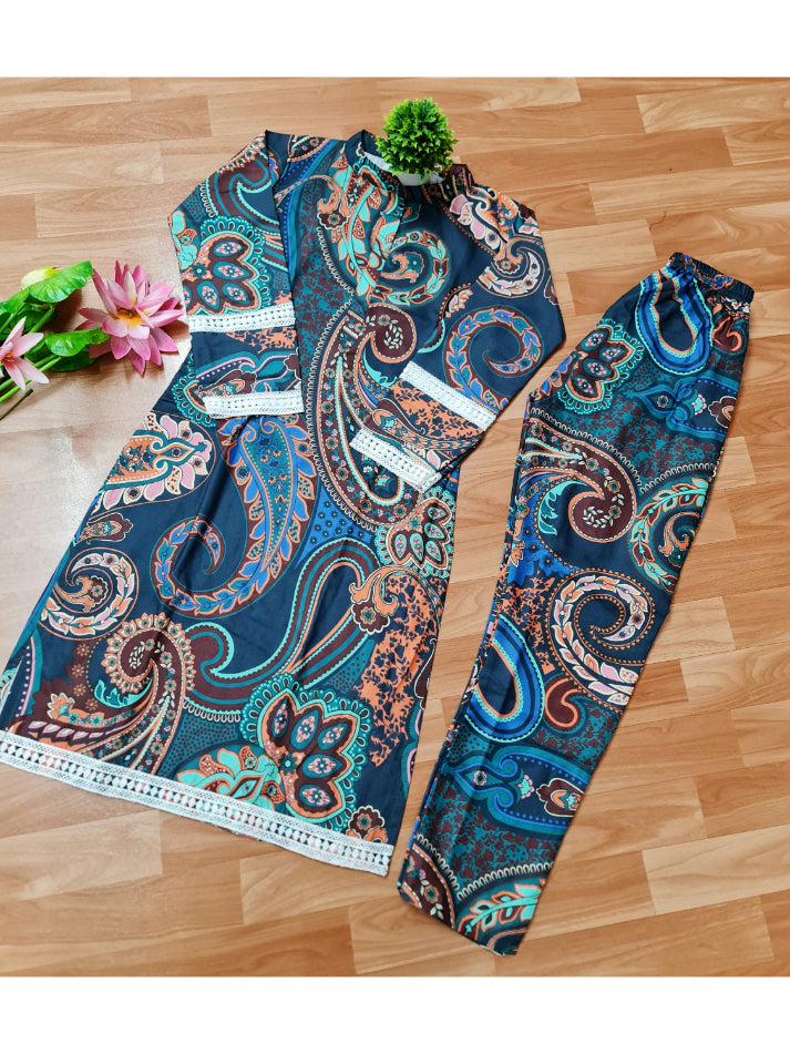 Multicolor Printed Co-Ord Set - Set Of 2