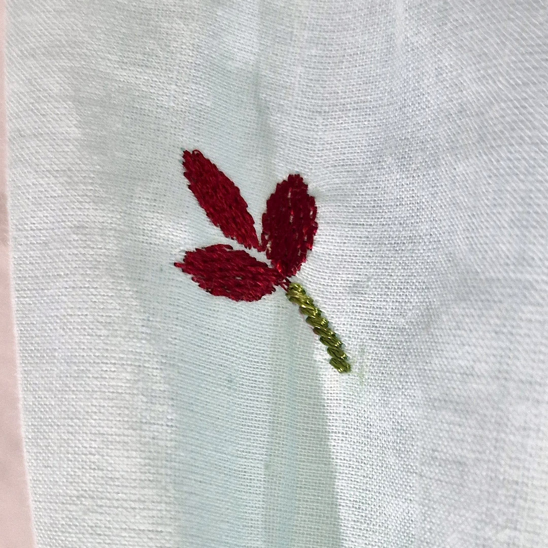 Pastel Breeze – Light Blue Halter Cotton Top with Multicolor Floral Embroidery