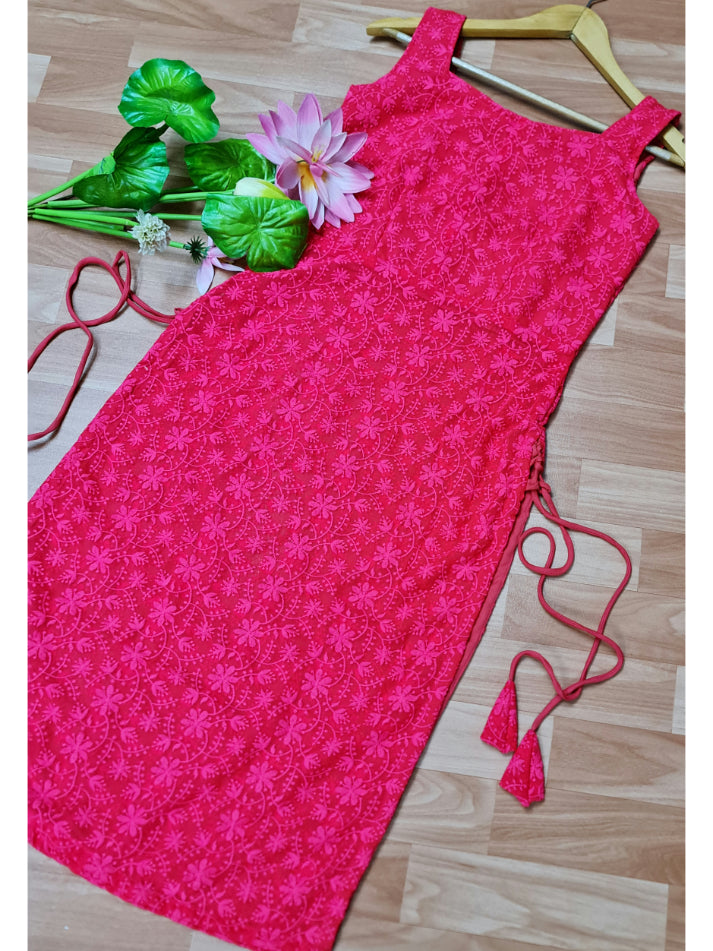 Bodyfit Side Tassel Long Kurti
