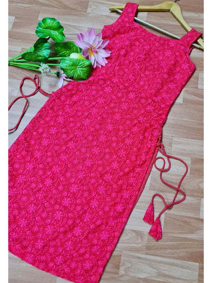 Bodyfit Side Tassel Long Kurti