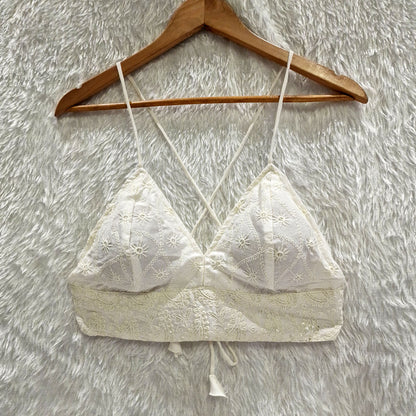 Maroon Chikankari Shirt & White Chikan Bra Combo