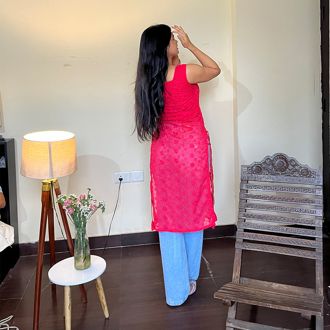Bodyfit Side Tassel Long Kurti