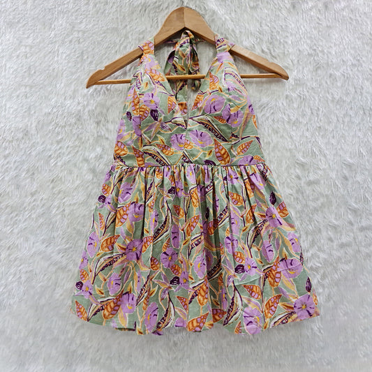 Multy Color Cotton Halter Neck Padded Top